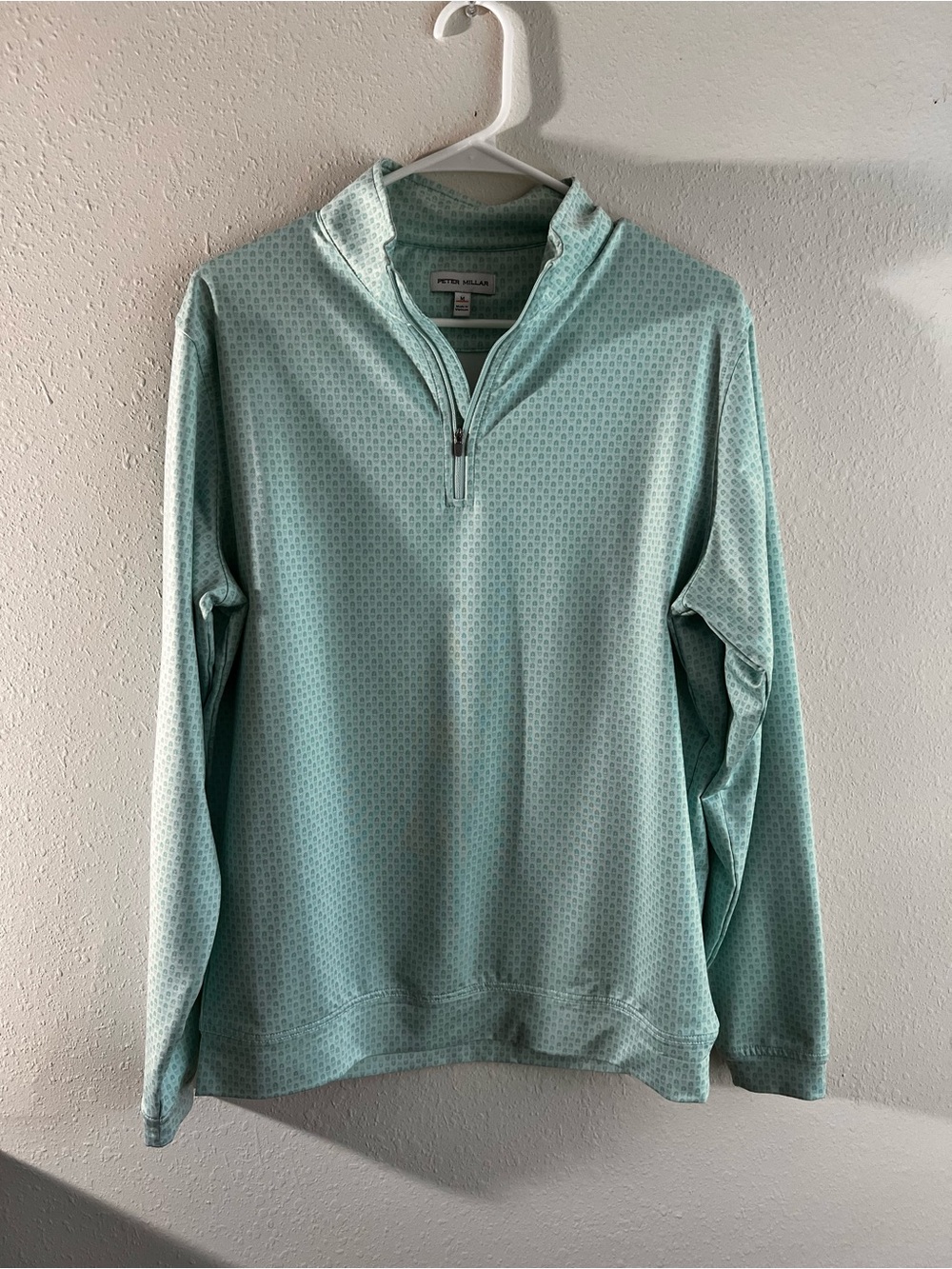 Peter Millar Men’s Mint Aqua Quarter-Zip Pullover Sweater